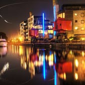 Poplar Dock Red Cranes