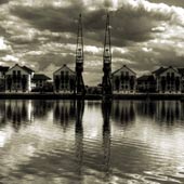 Cranes and Clouds BW