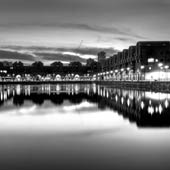 Shadwell Basin Sunset BW